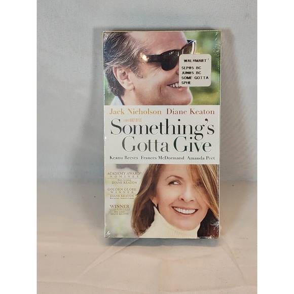 Other - Something's Gotta Give VHS New/Sealed Jack Nicholson And Diane Keaton Classic